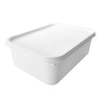 2 LITRE RECTANGULAR WHITE TUB